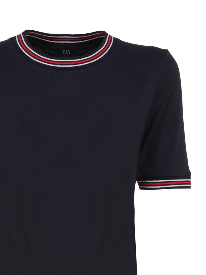 Fay T-Shirts And Polos Blue Viscose