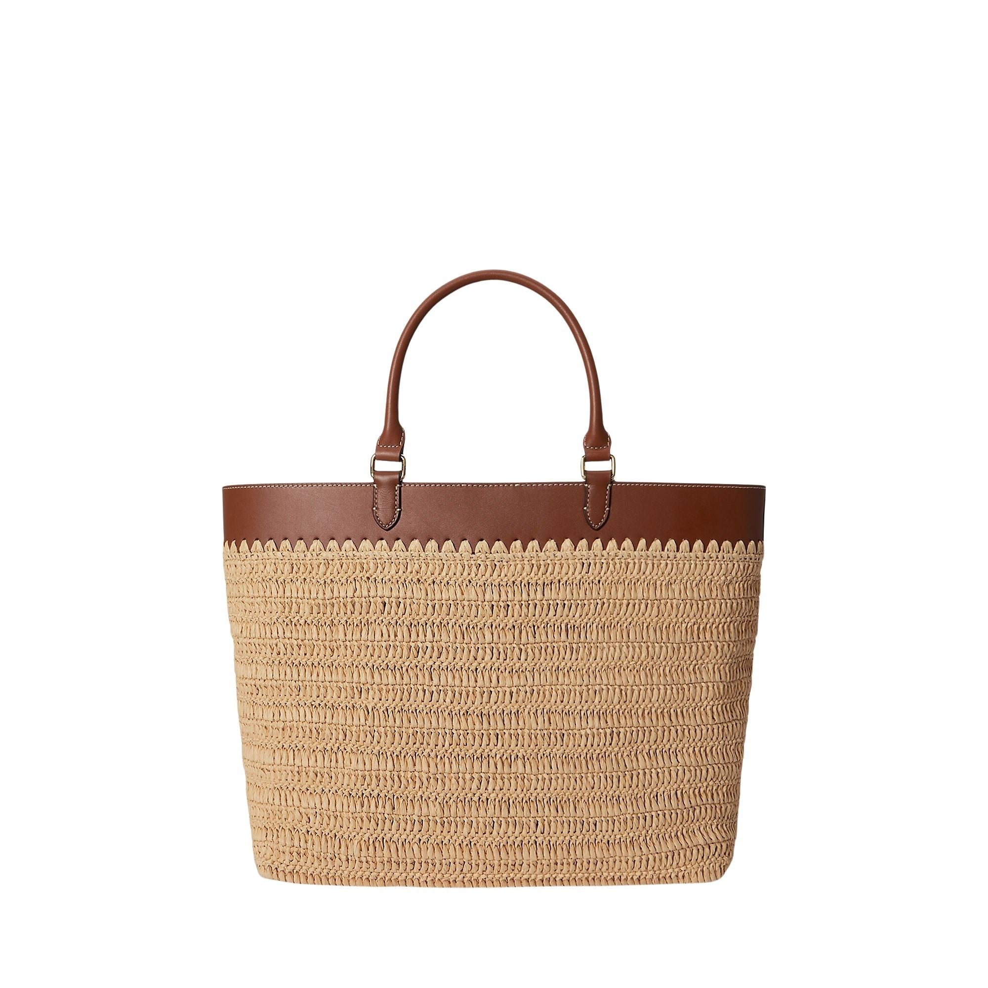 Kyla Tote Large Brown Paper Straw Bag