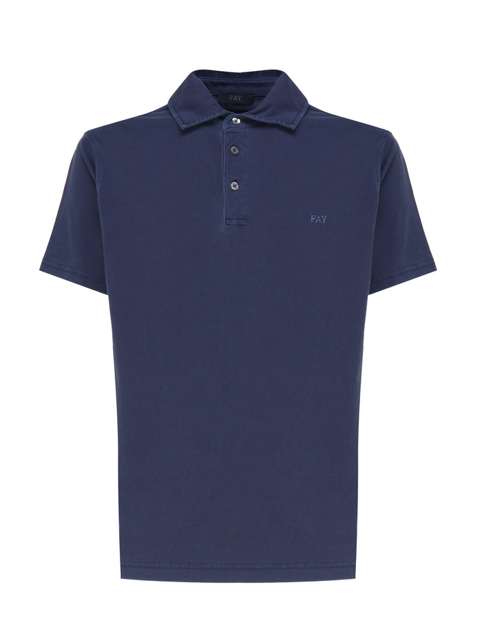 Fay T-Shirts And Polos Blue Cotton