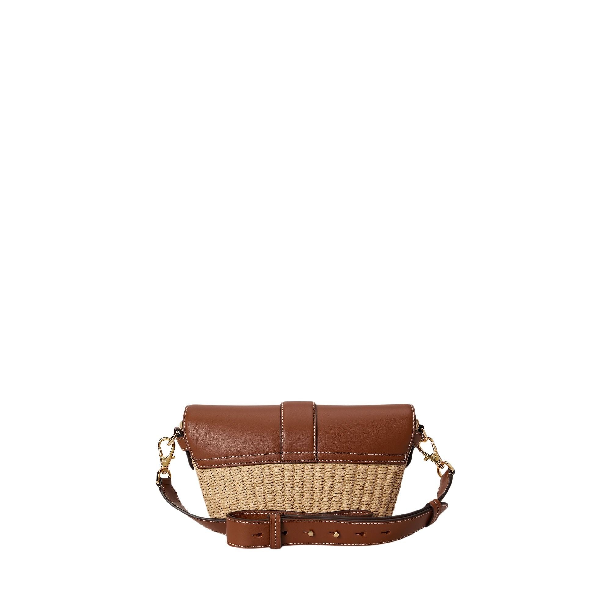 Lynden Shoulder Bag Small Brown Paper Straw