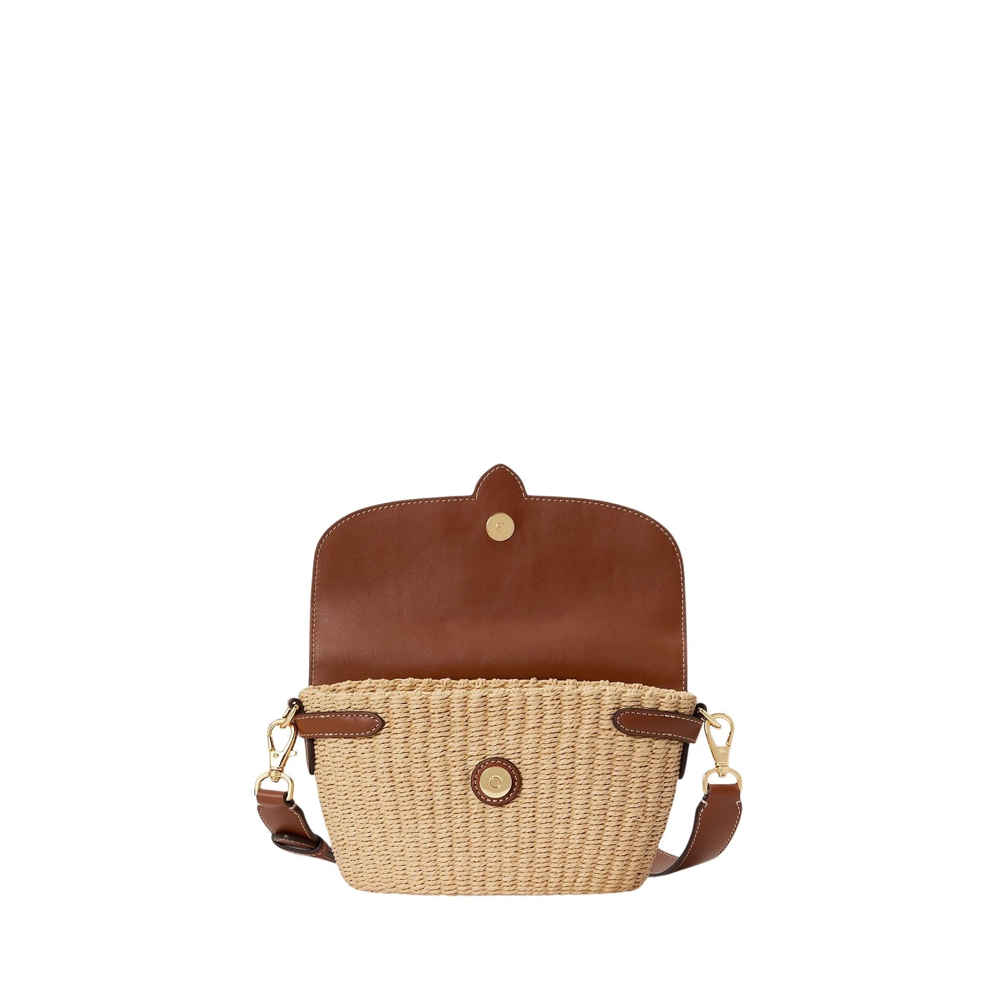 Lynden Shoulder Bag Small Brown Paper Straw