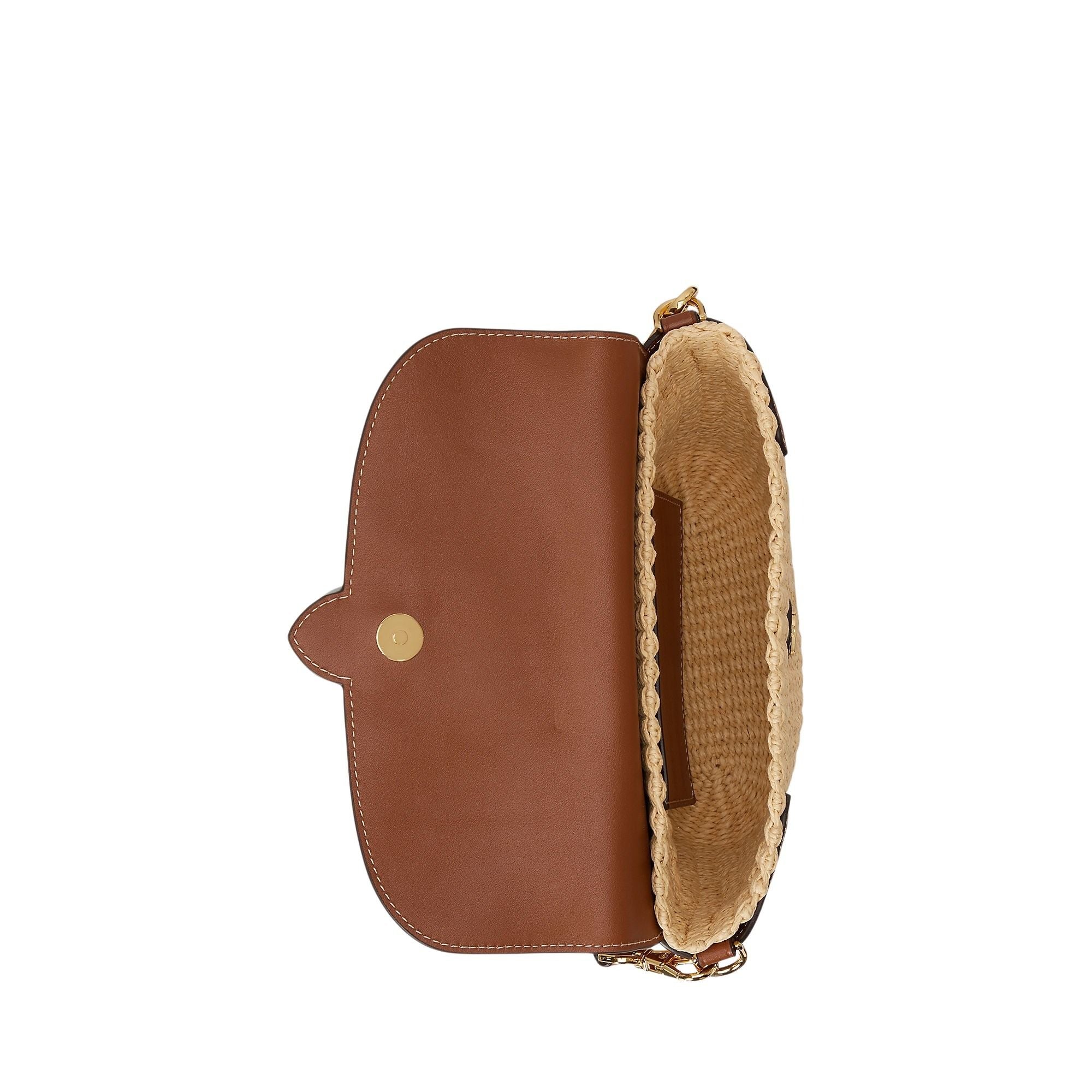 Lynden Shoulder Bag Small Brown Paper Straw