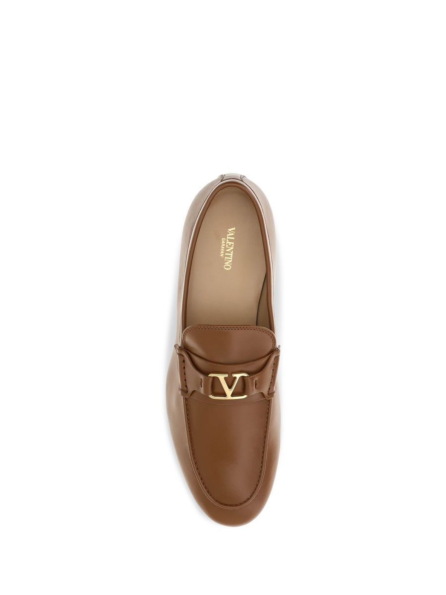 Loafers Vlogo Signature Tobacco Nappa Leather Calf