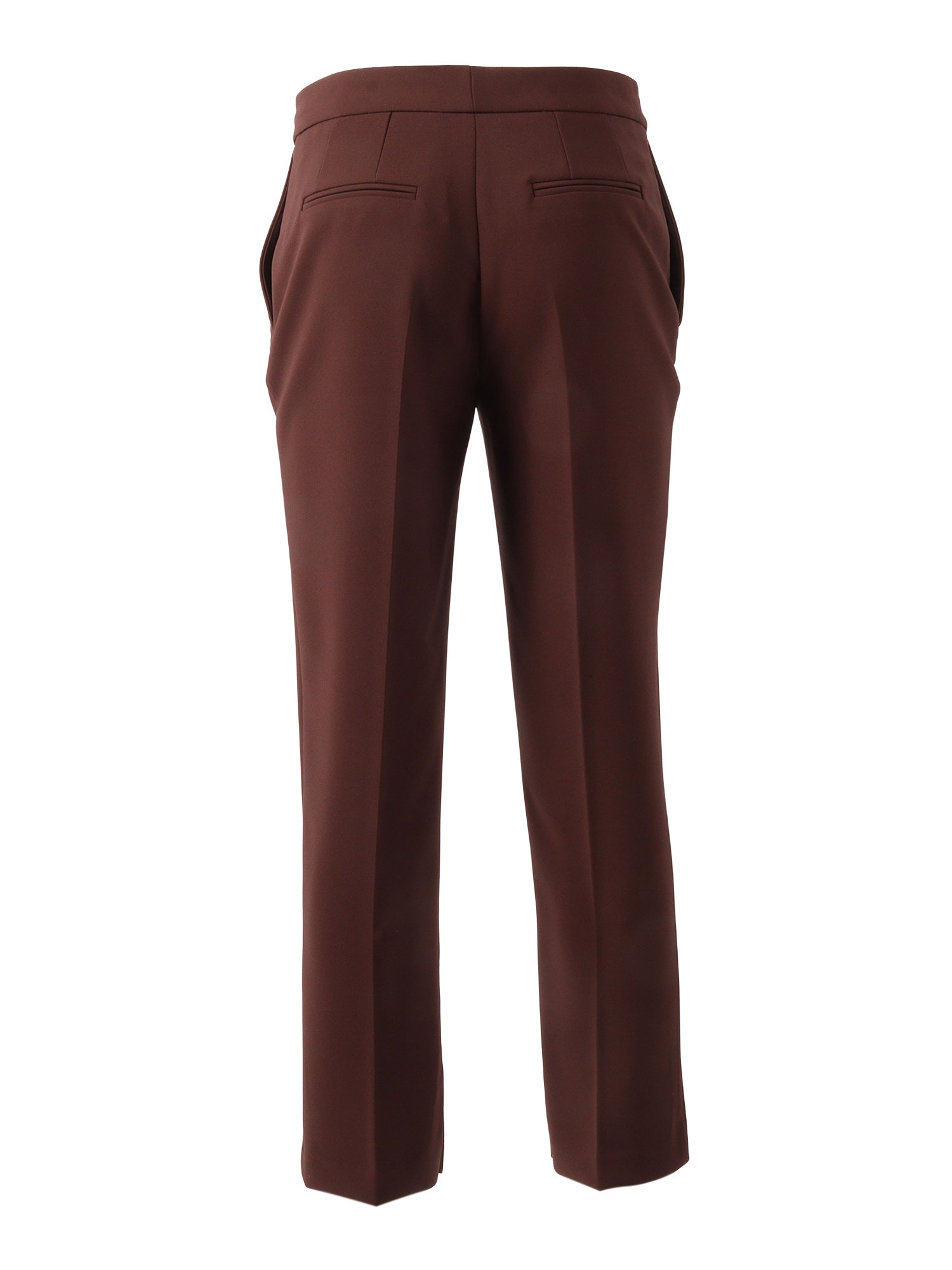TROUSERS Brown Polyester Elastane Pant
