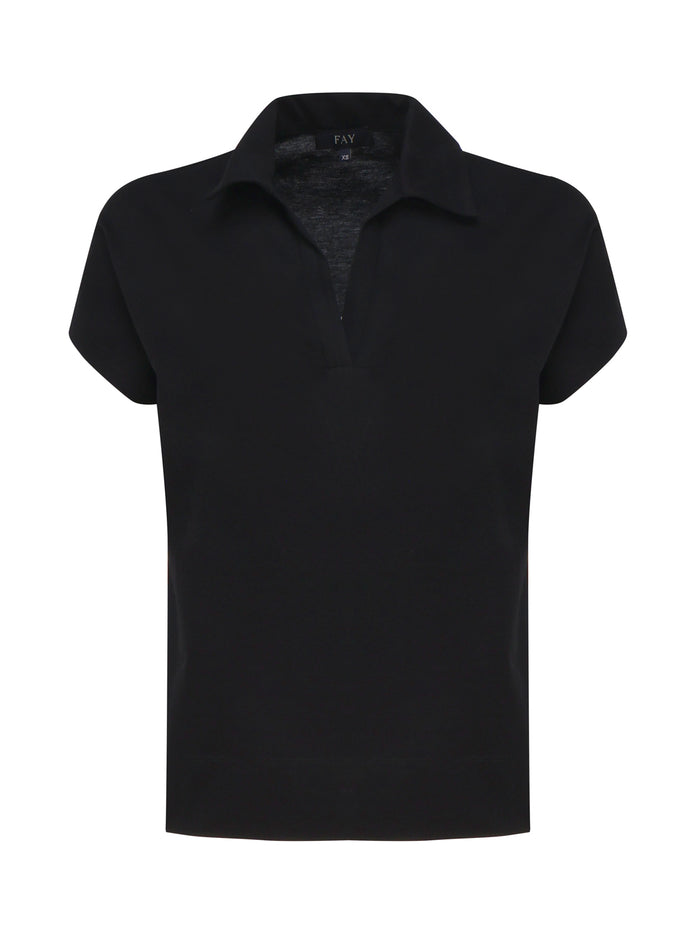 Fay T-Shirts And Polos Black Cotton