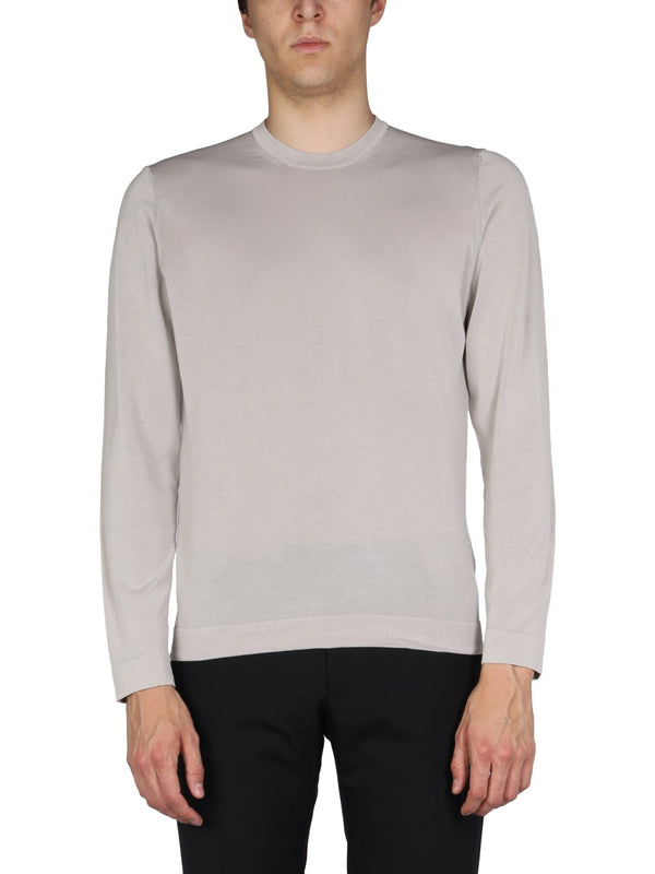 Cotton Crew Neck Sweater Dove Jumpers