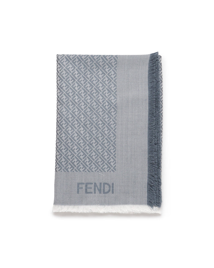 Fendi Scarfs Blue Wool