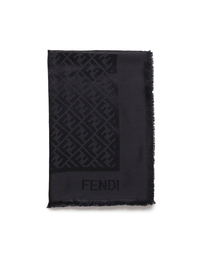 Fendi Scarfs Black Silk