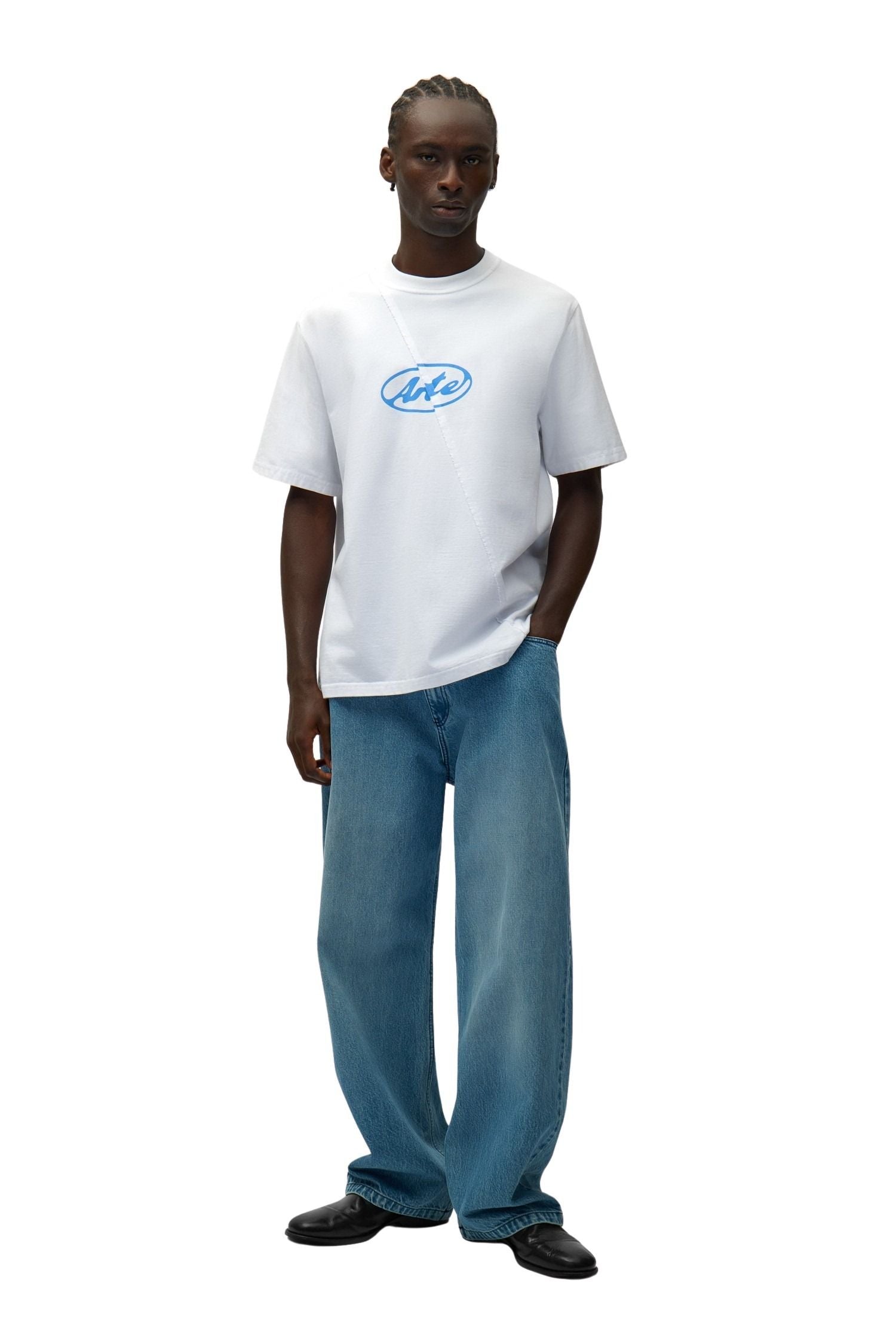 Circle Logo T-shirt White Cotton Tshirt