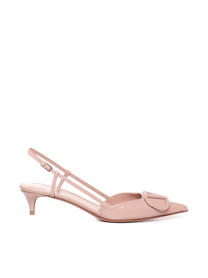 Valentino Garavani With Heel Rose Cannelle Calfskin
