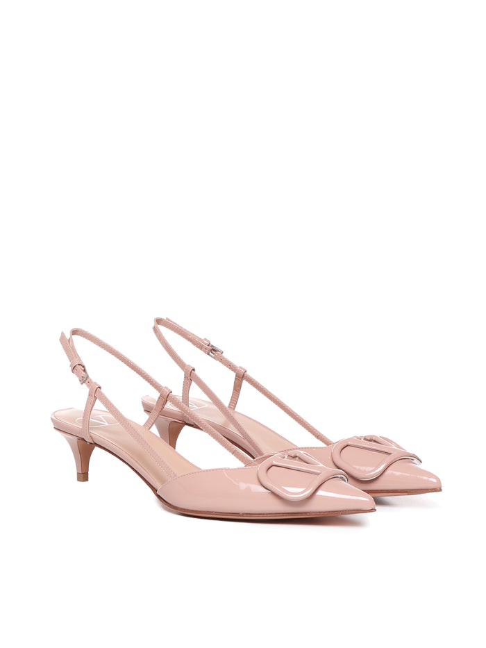 Valentino Garavani With Heel Rose Cannelle Calfskin