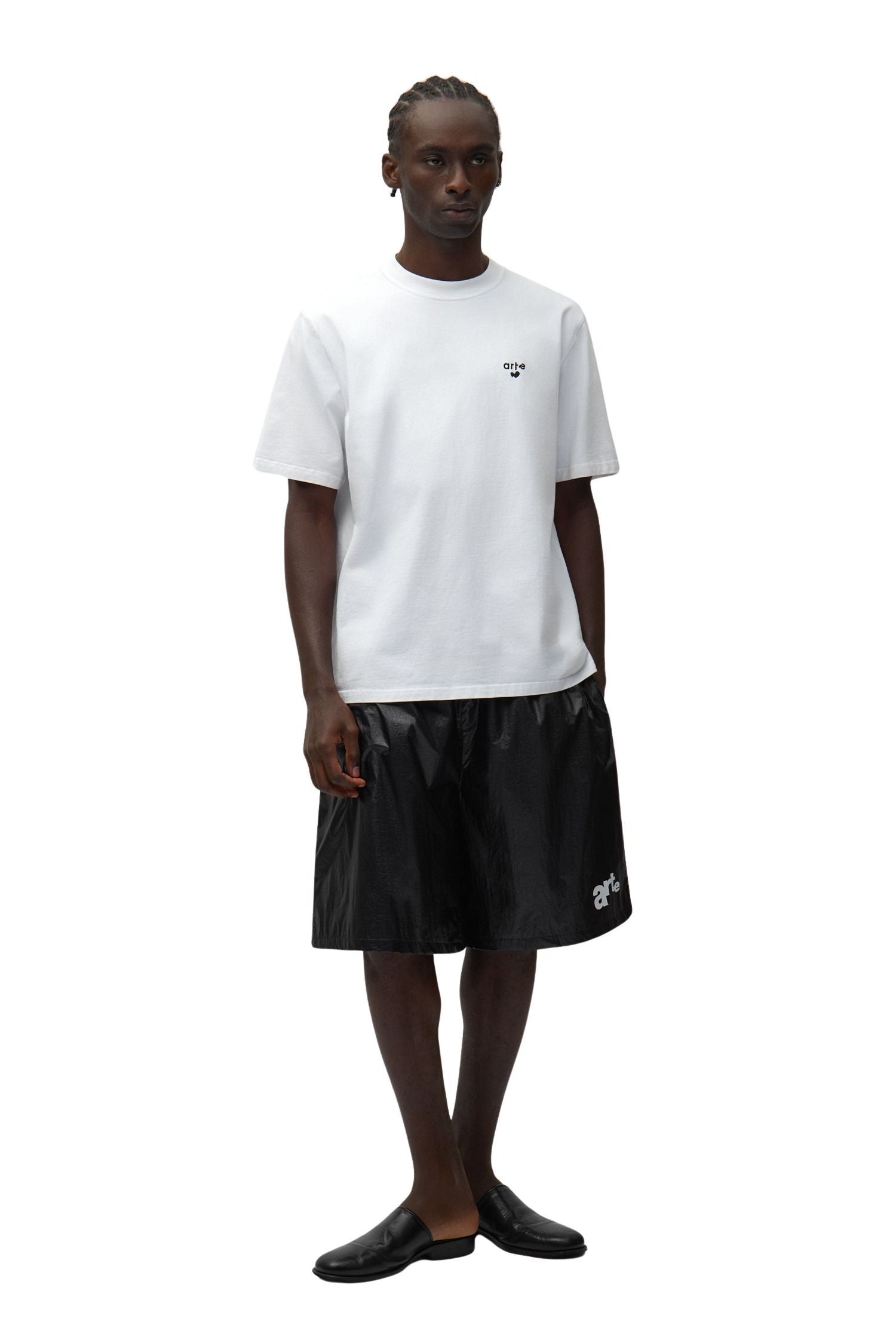 Big Logo Shorts Black Nylon Pant