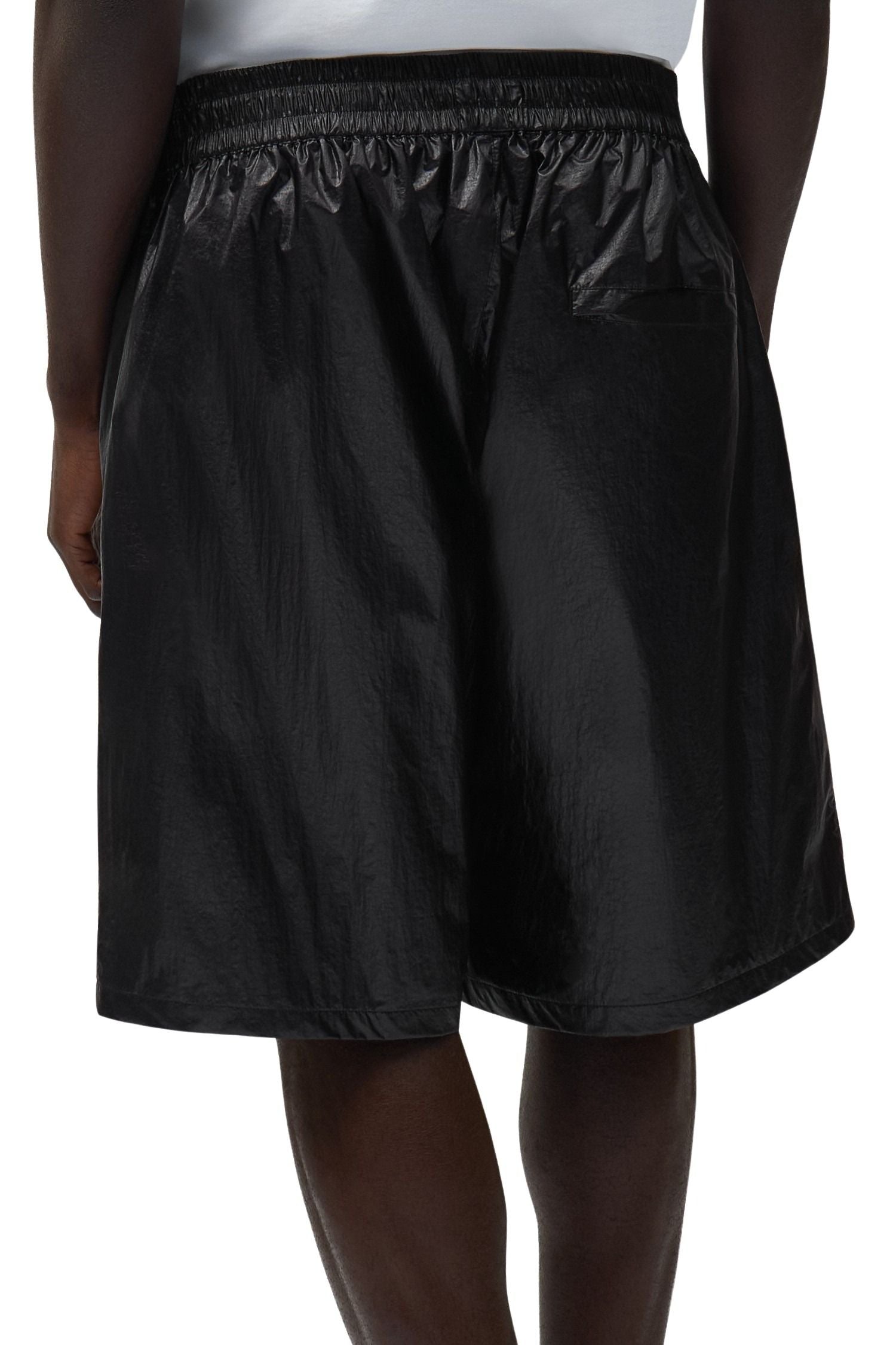 Big Logo Shorts Black Nylon Pant