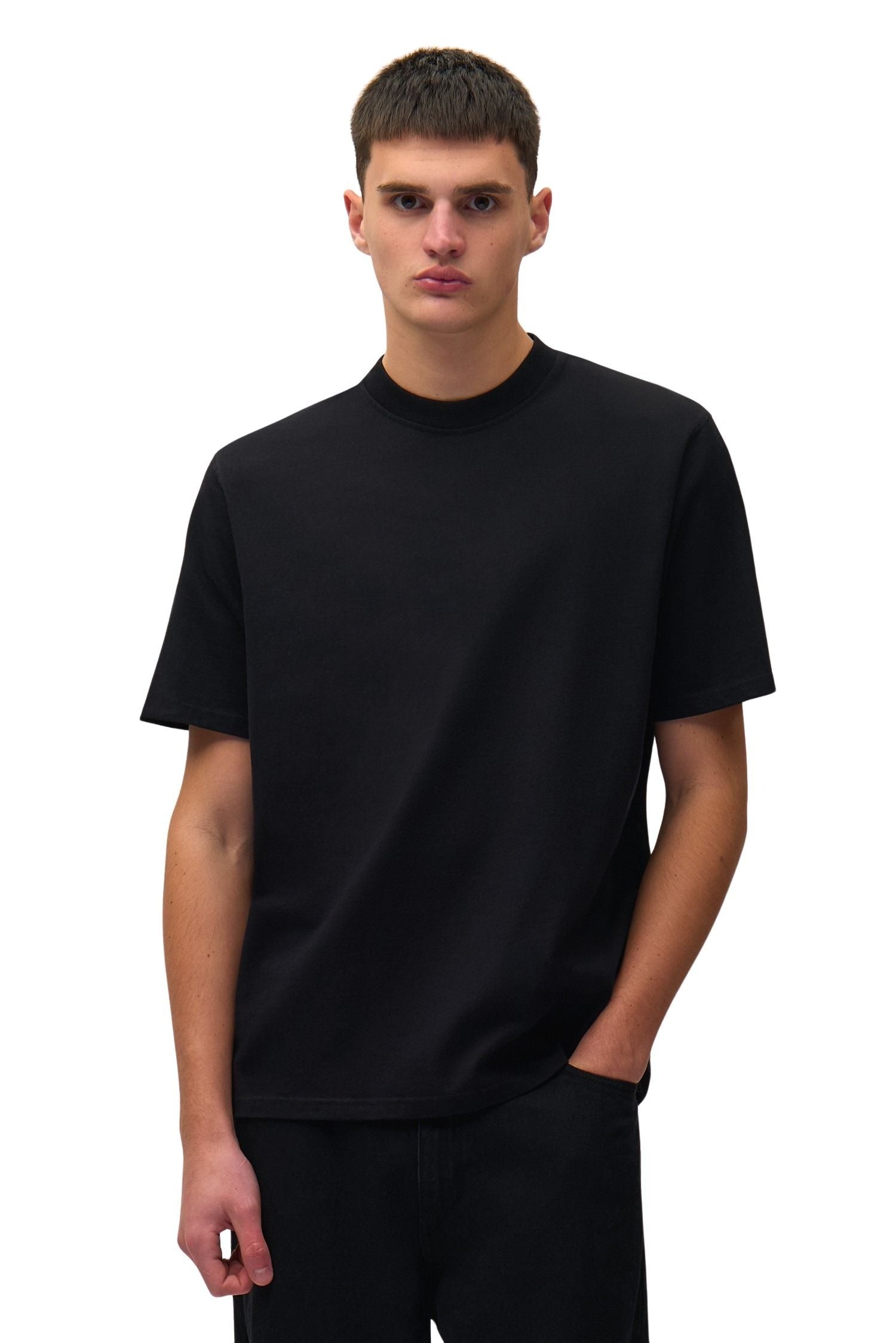 Big Logo Back T-Shirt Black Cotton Tshirt