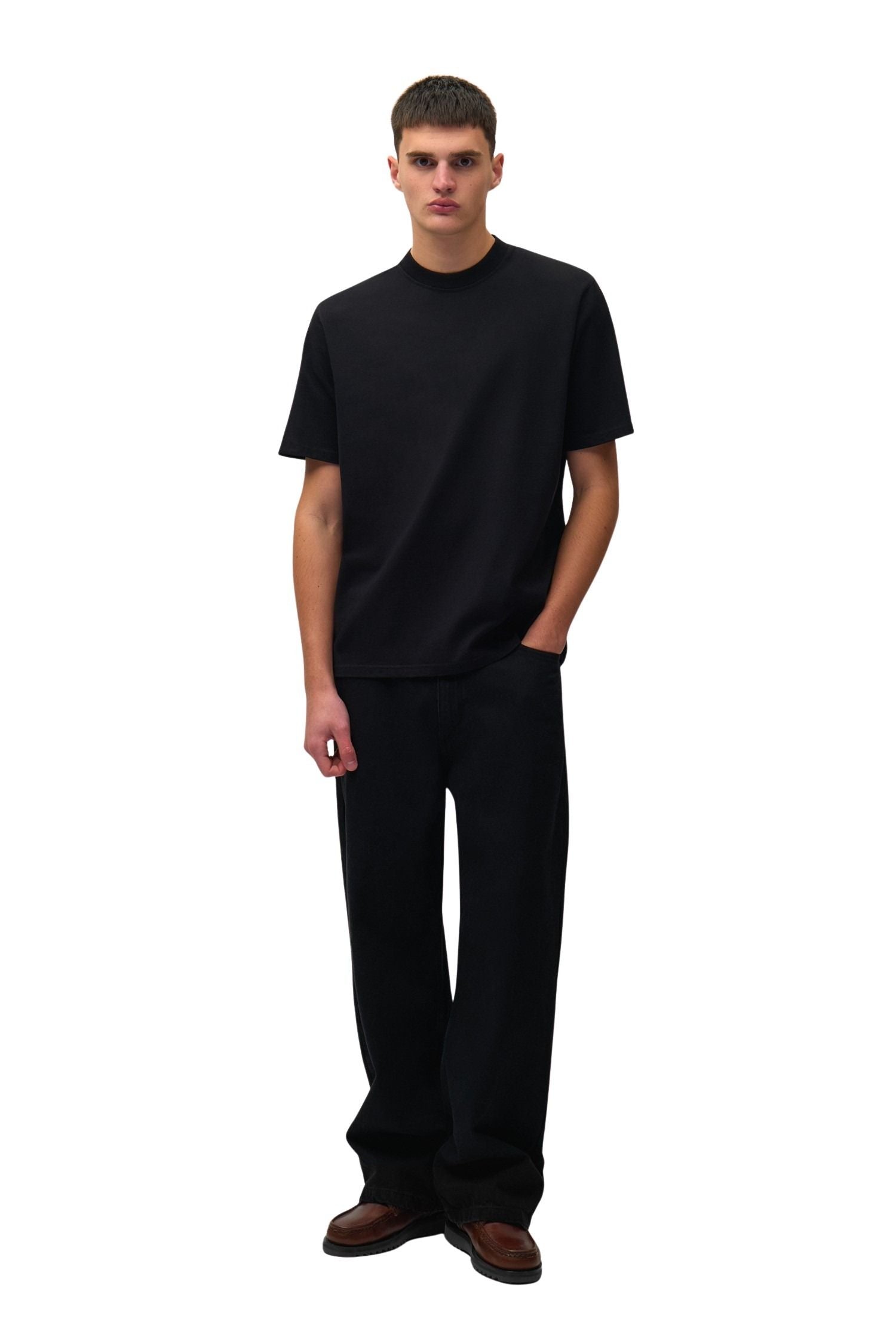 Big Logo Back T-Shirt Black Cotton Tshirt