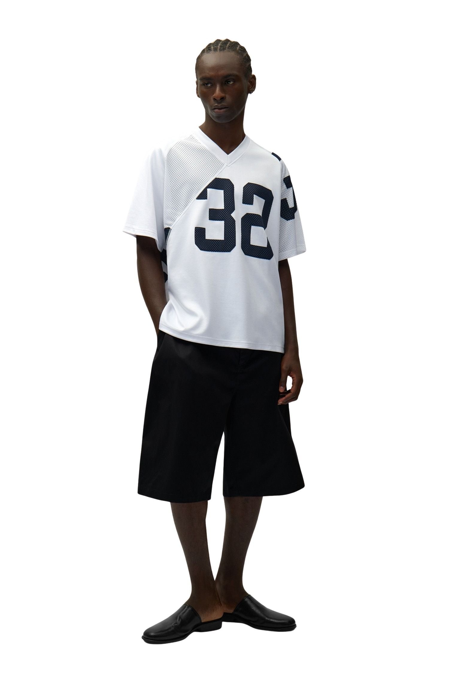 32 Jersey Blue Polyester Tshirt