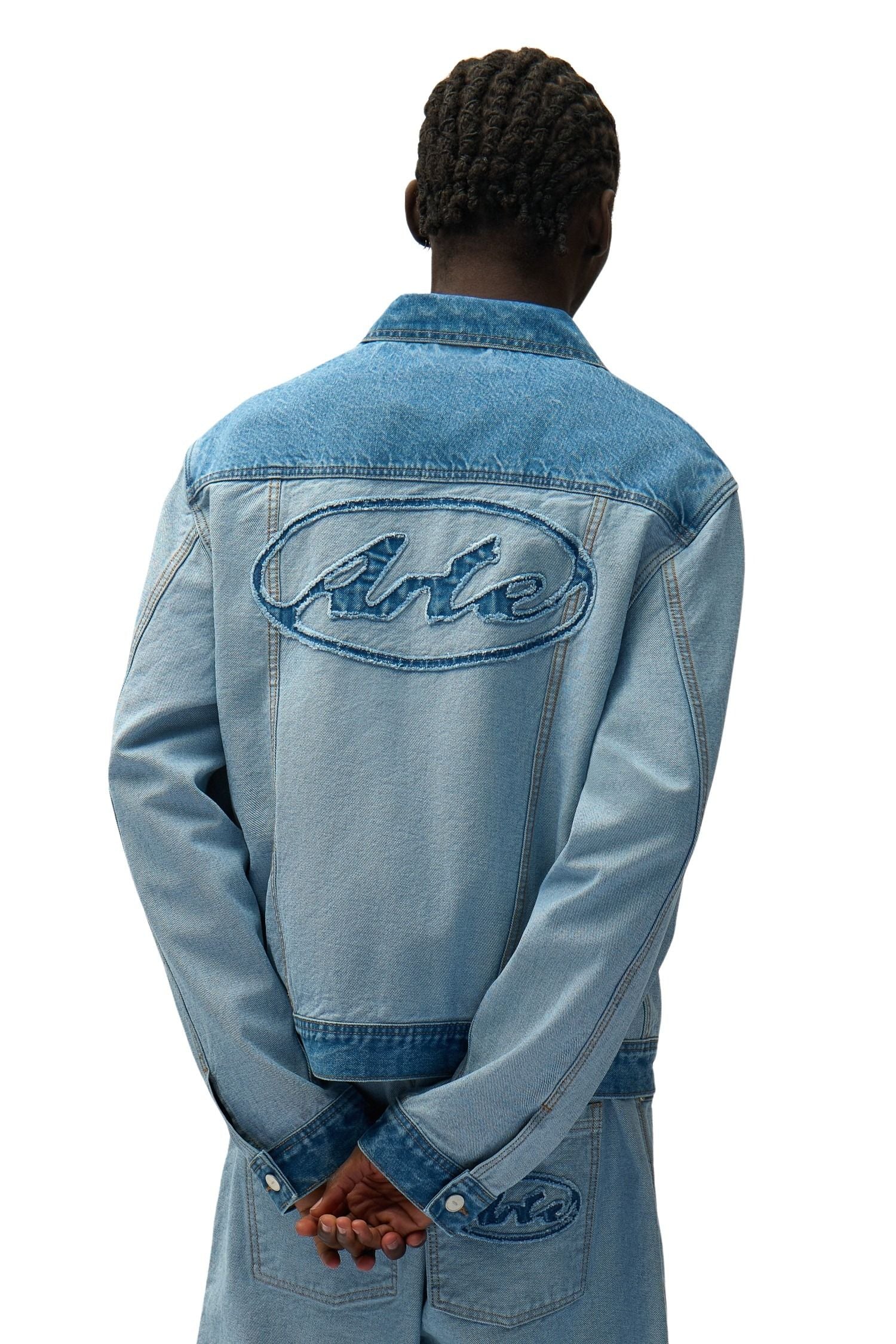 Denim Inside Out Jacket Blue Cotton