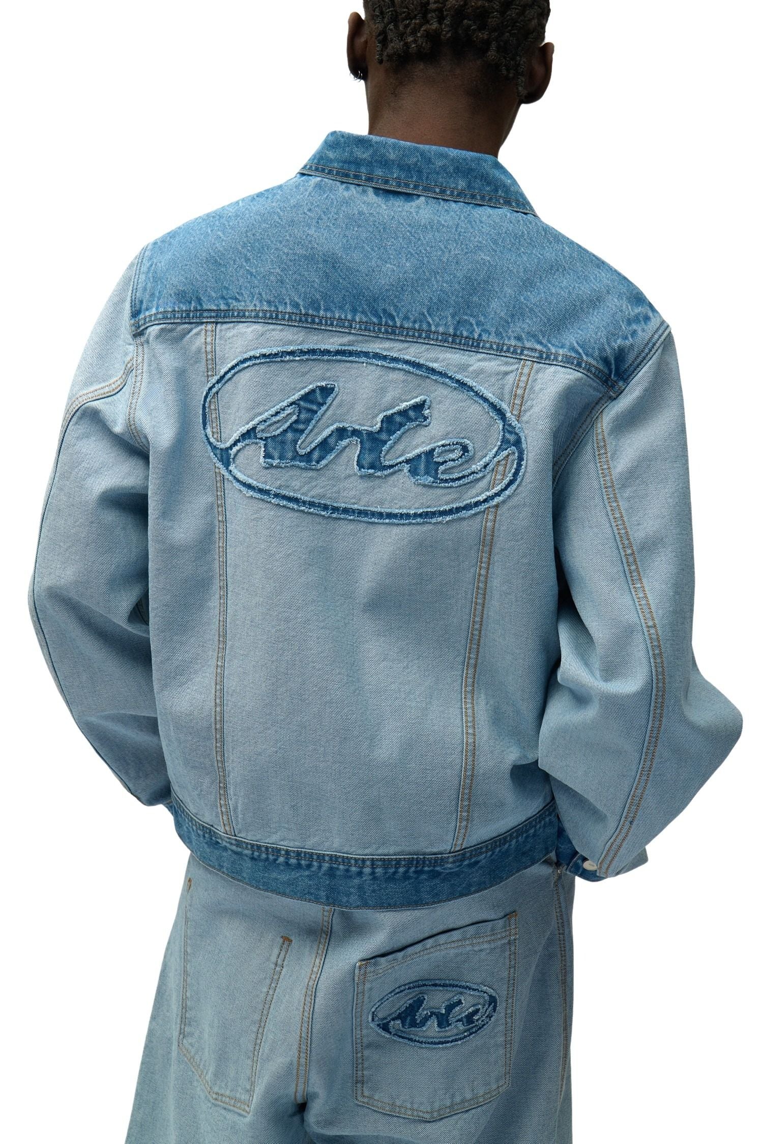 Denim Inside Out Jacket Blue Cotton