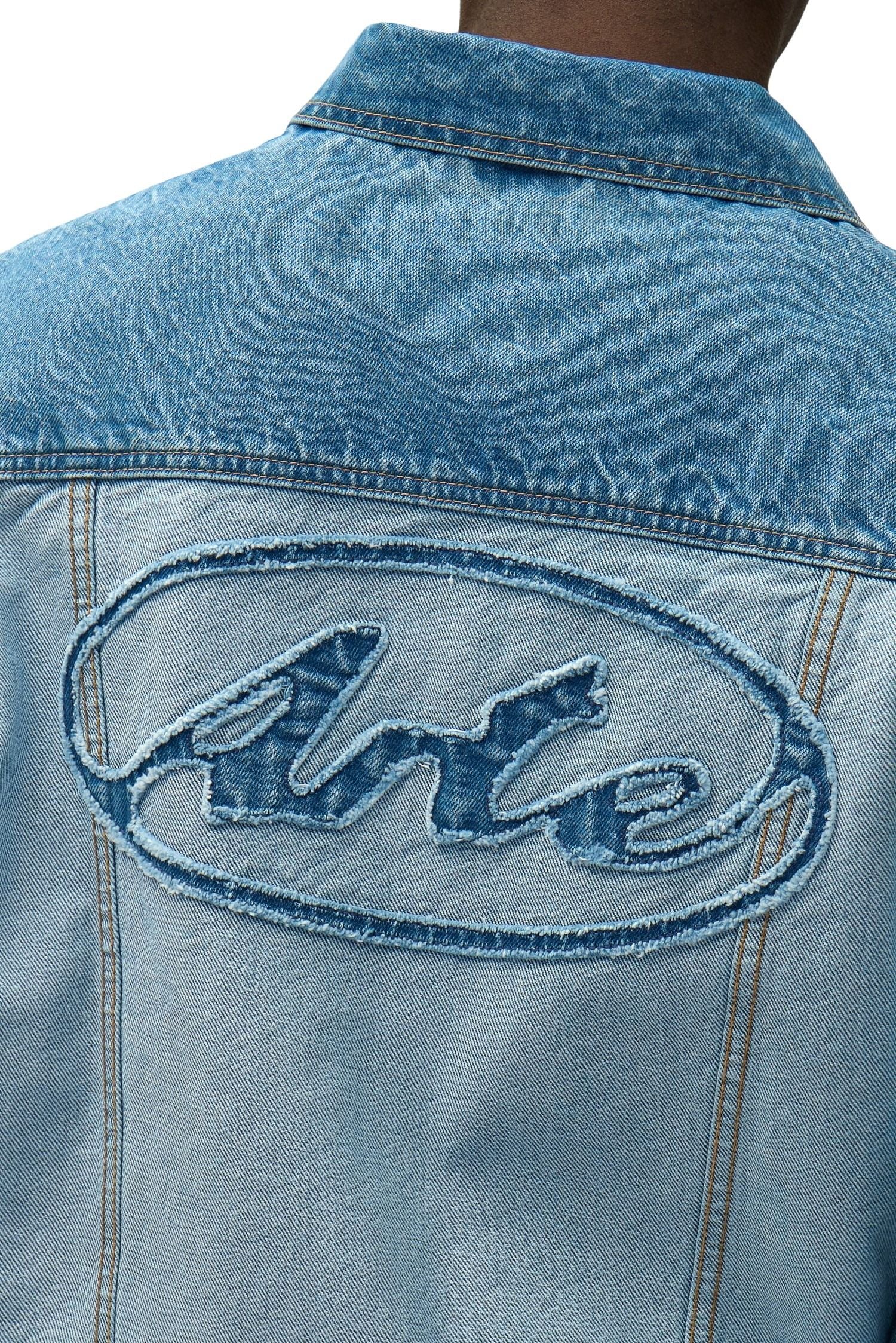 Denim Inside Out Jacket Blue Cotton