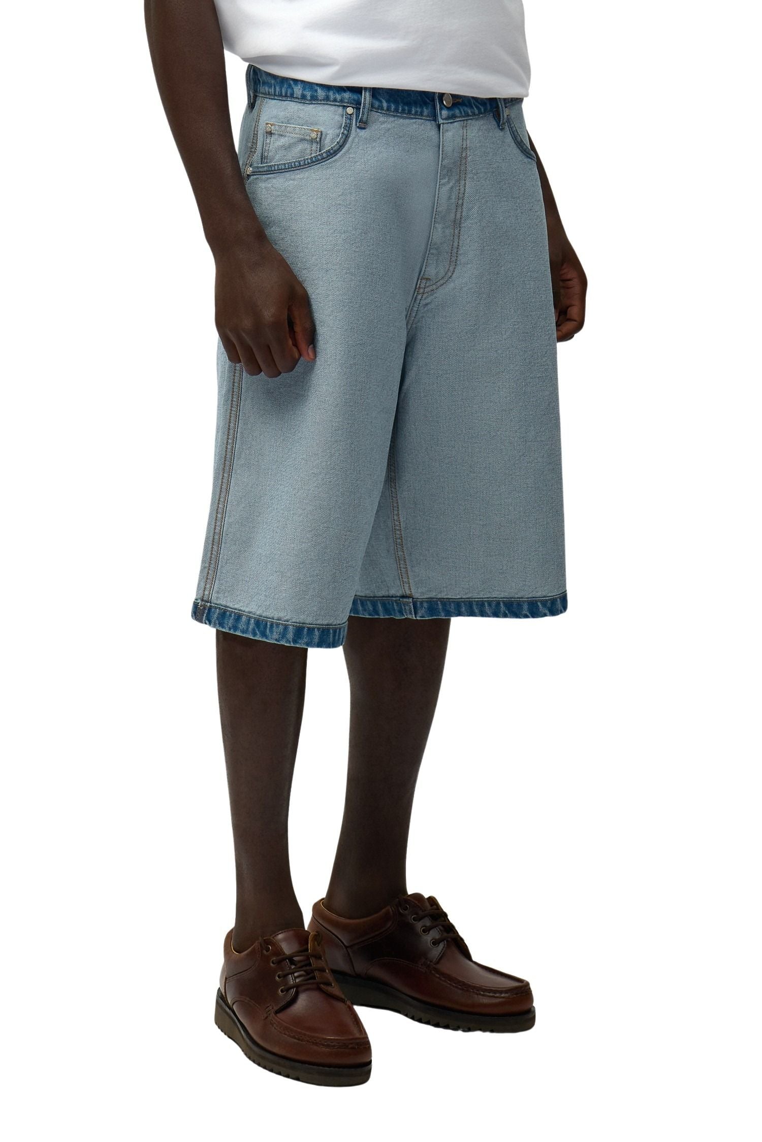 Denim Inside Out Shorts Blue Cotton Pant
