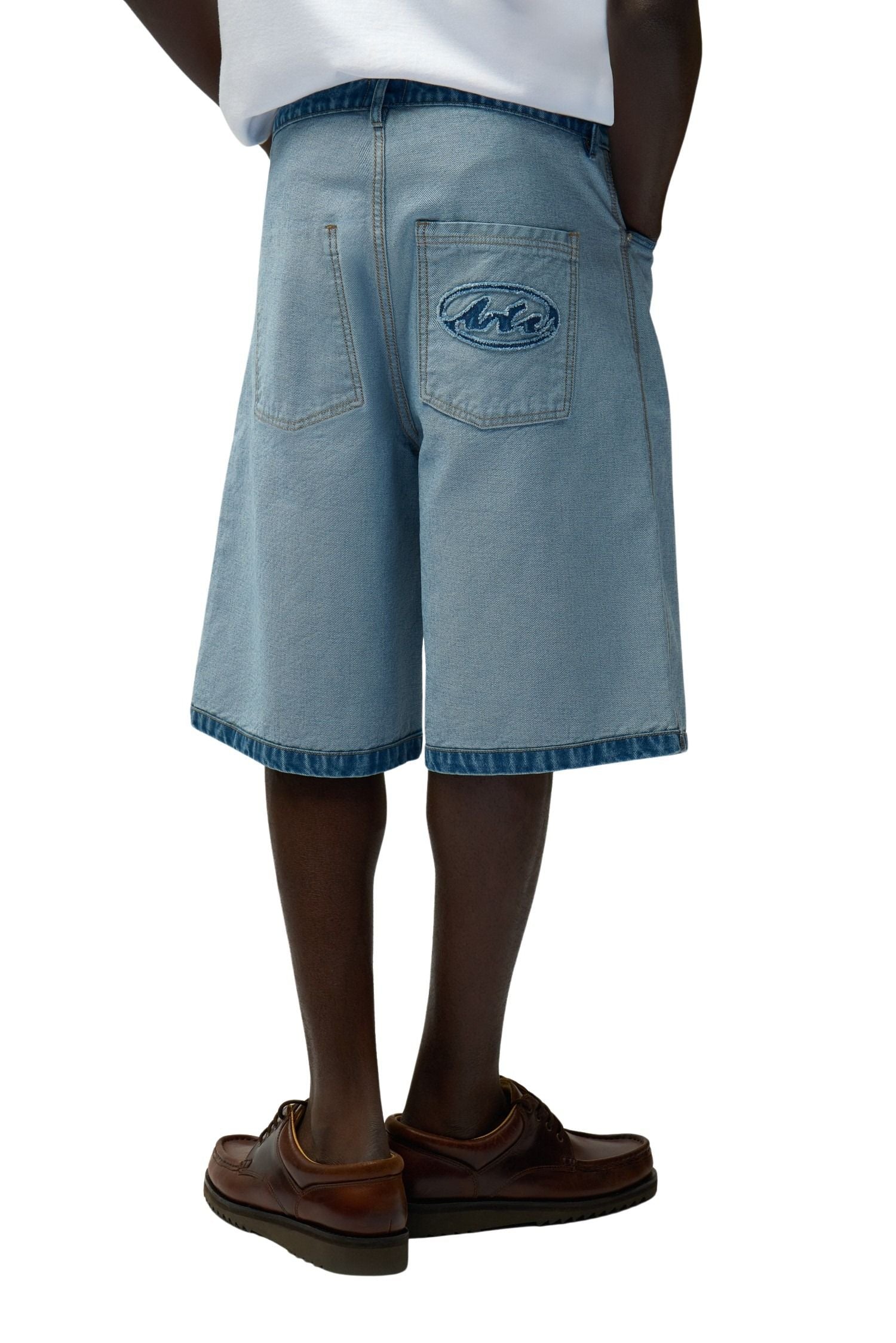Denim Inside Out Shorts Blue Cotton Pant