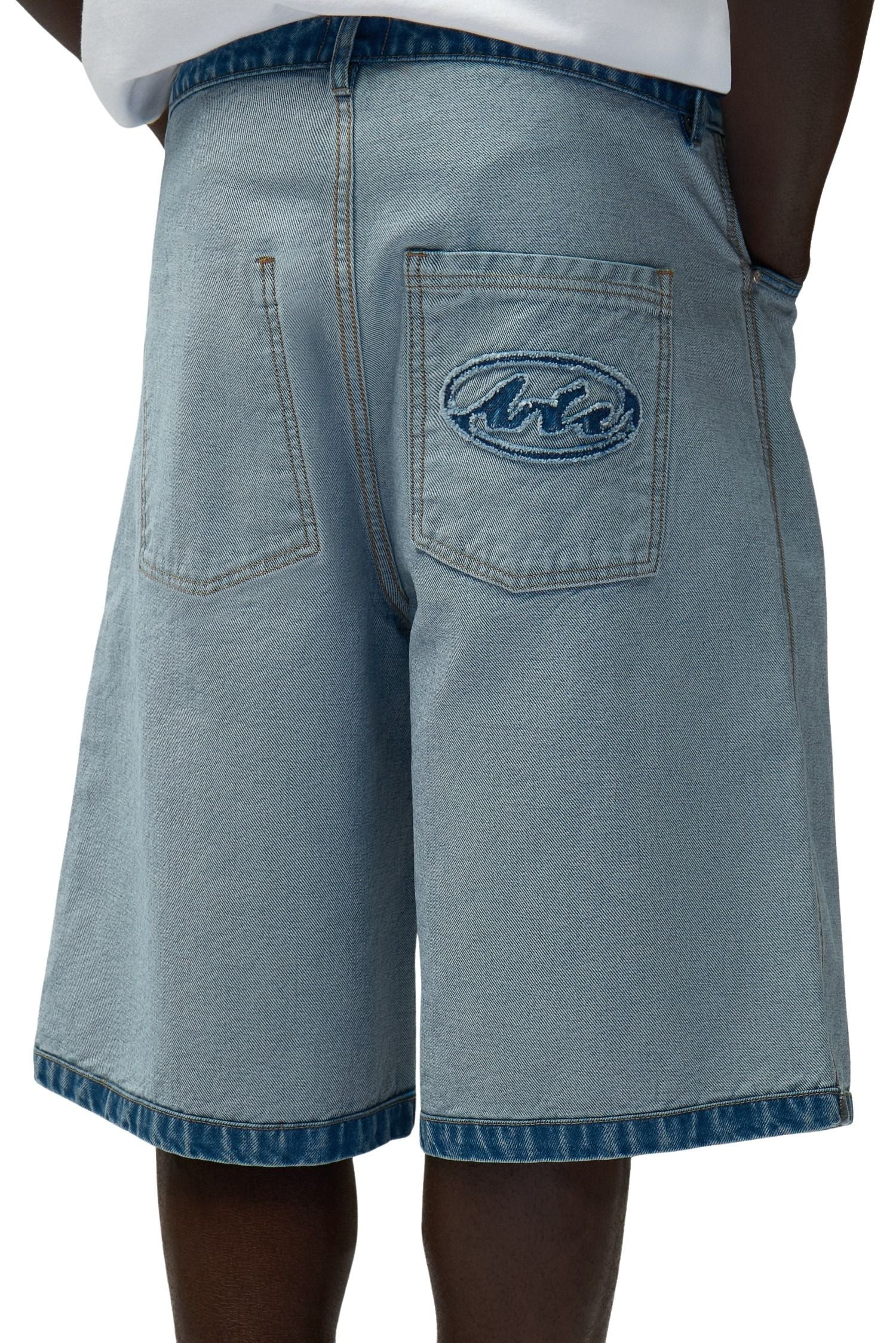 Denim Inside Out Shorts Blue Cotton Pant