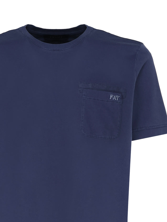 Fay T-Shirts And Polos Blue Cotton