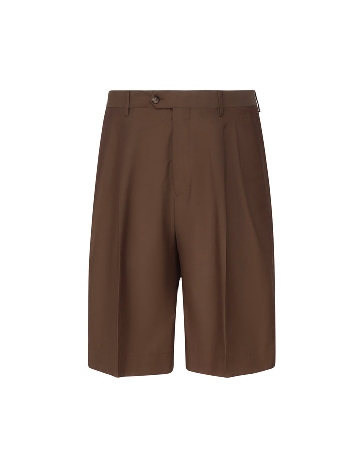 Lardini Shorts Brown Wool