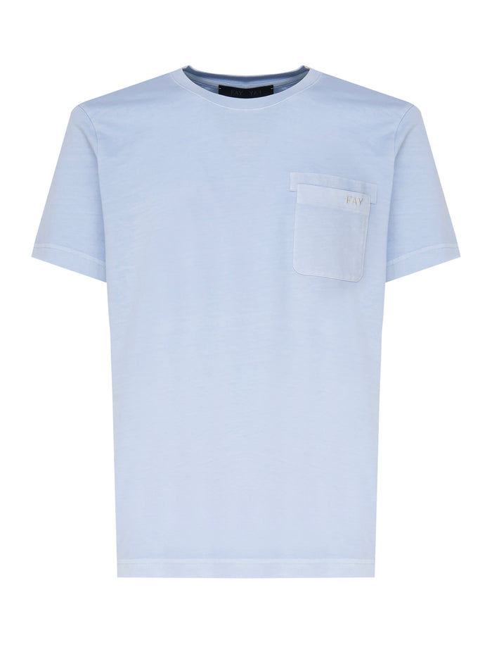 Fay T-Shirts And Polos Blue Cotton