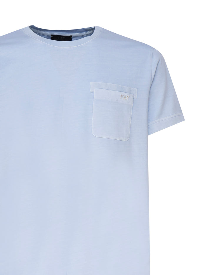 Fay T-Shirts And Polos Blue Cotton