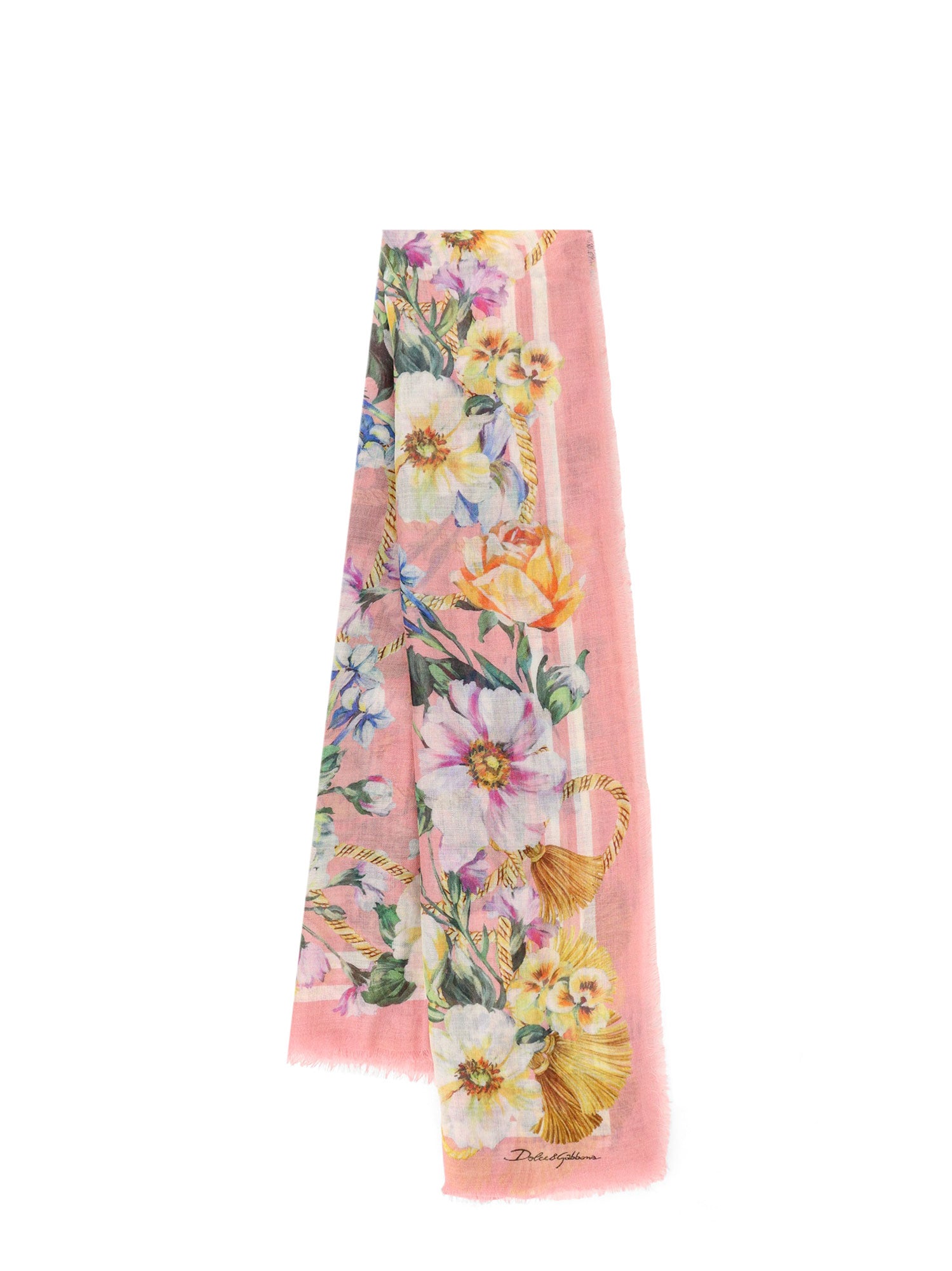 Dolce & Gabbana Scarfs Pink Cashmere Seta