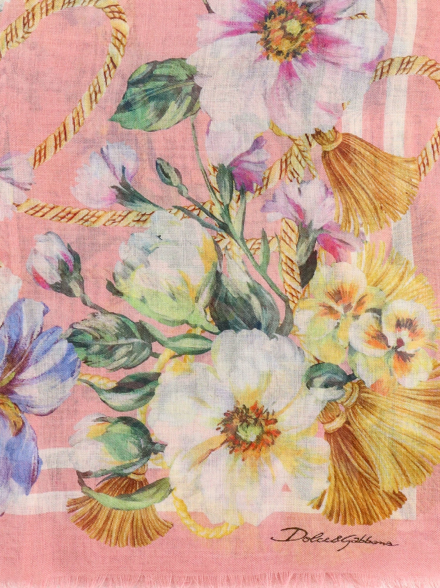 Dolce & Gabbana Scarfs Pink Cashmere Seta