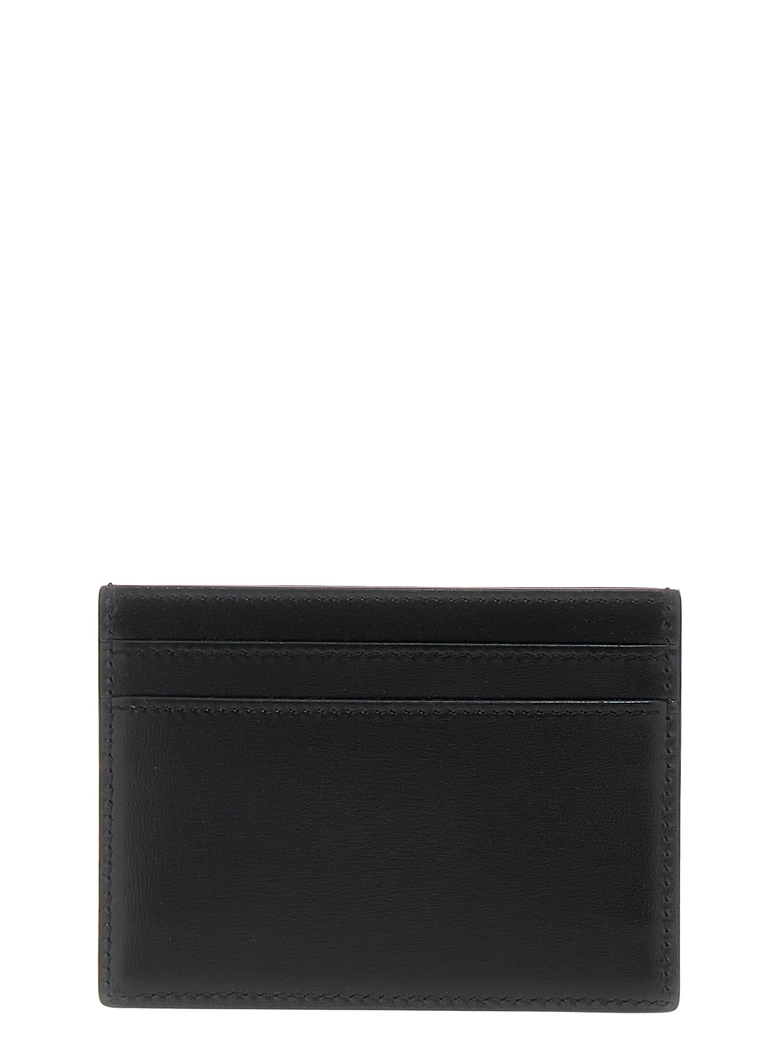 Logo leather cardholder Black Calf Leather(bos Taurus) Wallets, Card Holders