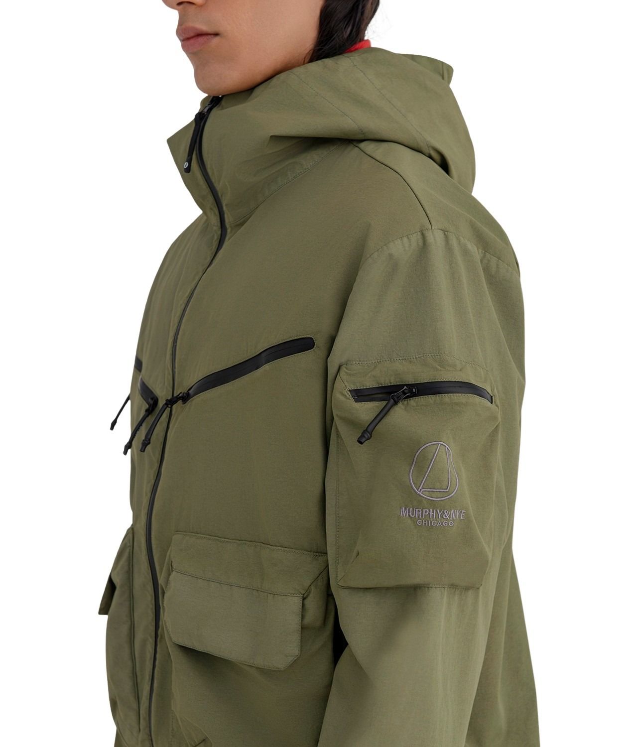 New Sheet Jacket Green Nylon Elastan
