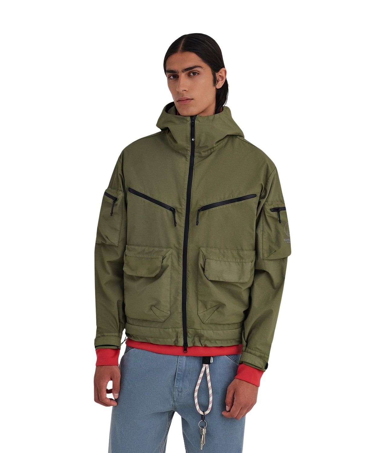 New Sheet Jacket Green Nylon Elastan