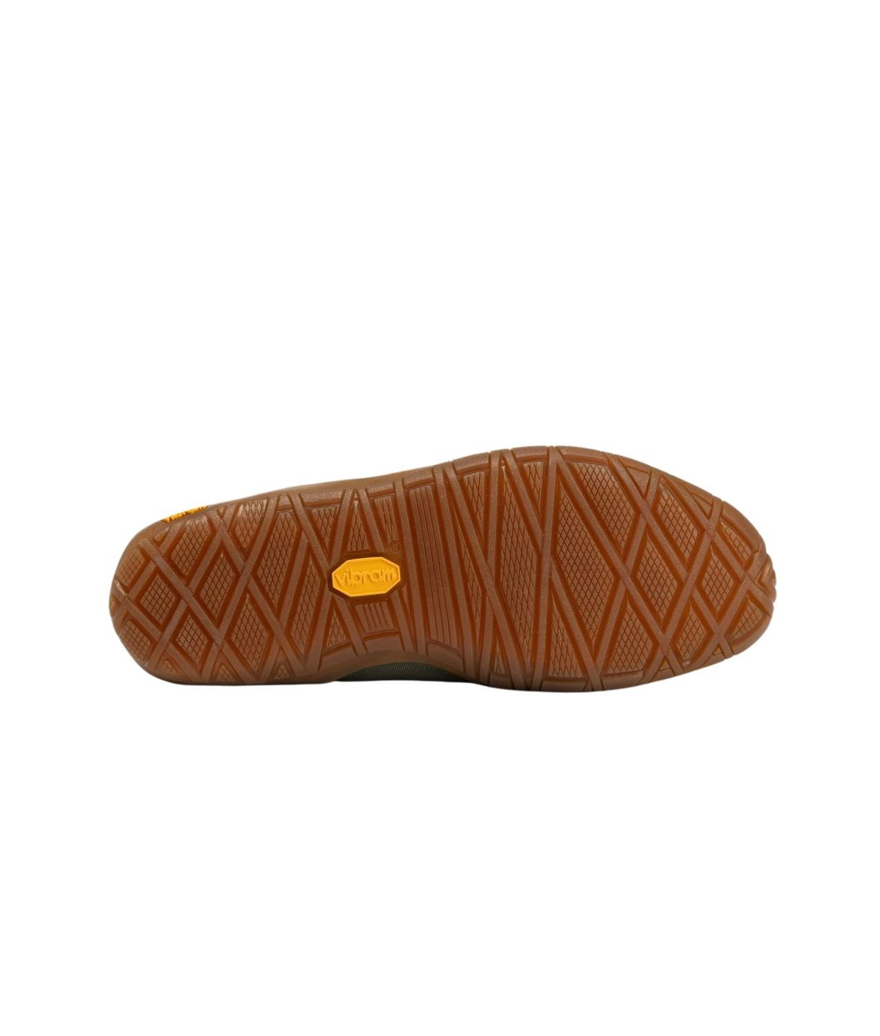 Deck Shoes Green Suede Nylon