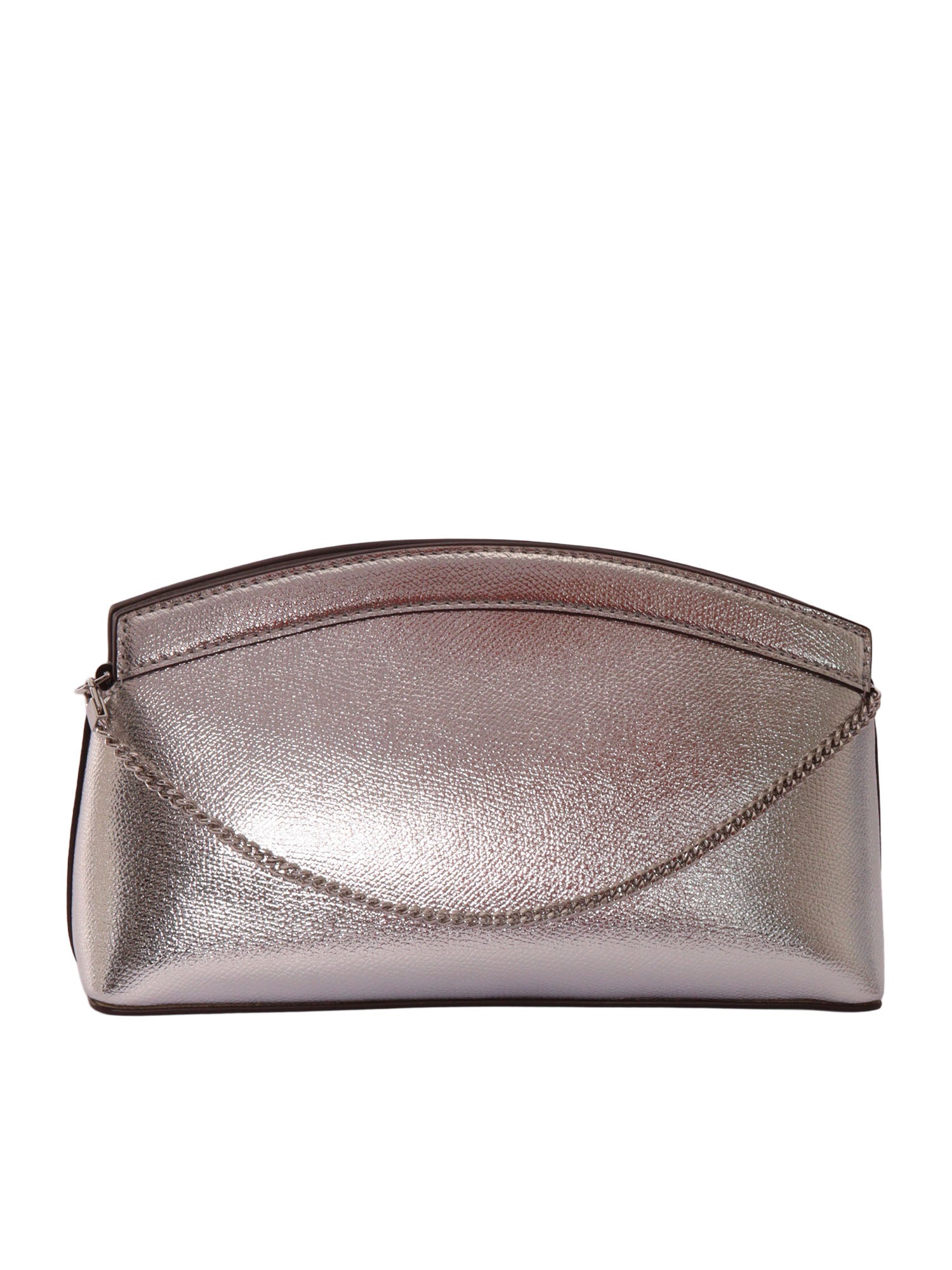 SM DOME CHN CLUTCH XBODY Argendo Cow Leather Handbag