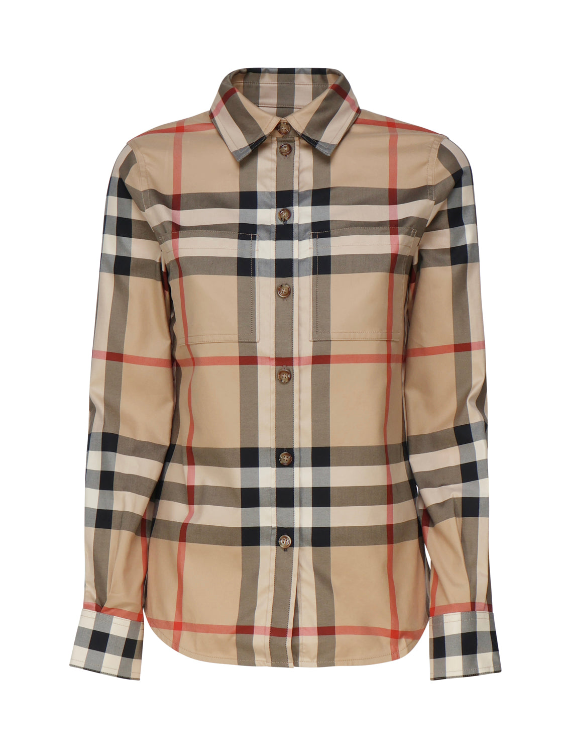 Burberry Shirts Beige Cotton