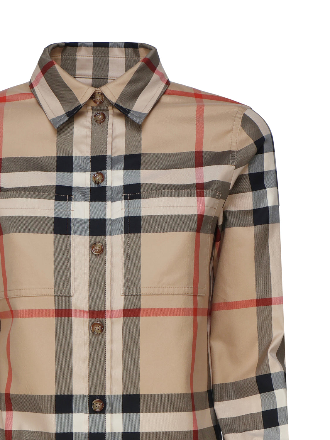 Burberry Shirts Beige Cotton