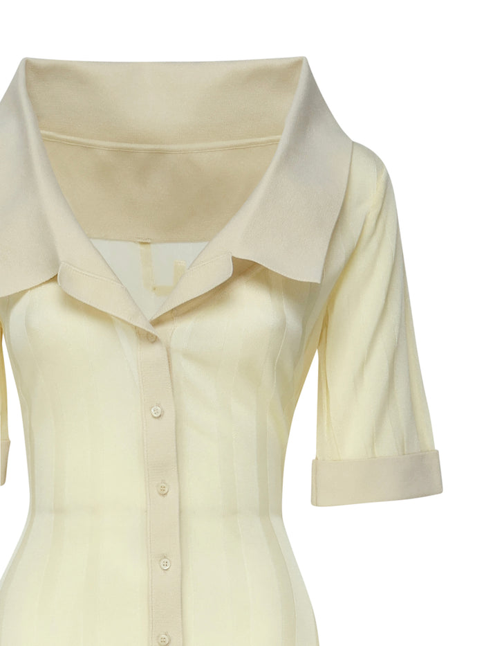 Jacquemus Dresses Light Yellow Viscose Polyamide