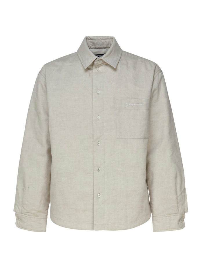 Jacquemus Shirts Beige Cotton Linen