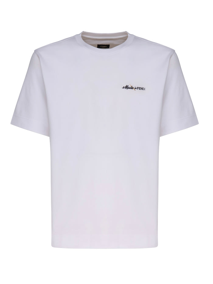 Fendi T-Shirts And Polos White Co+bott:mdp