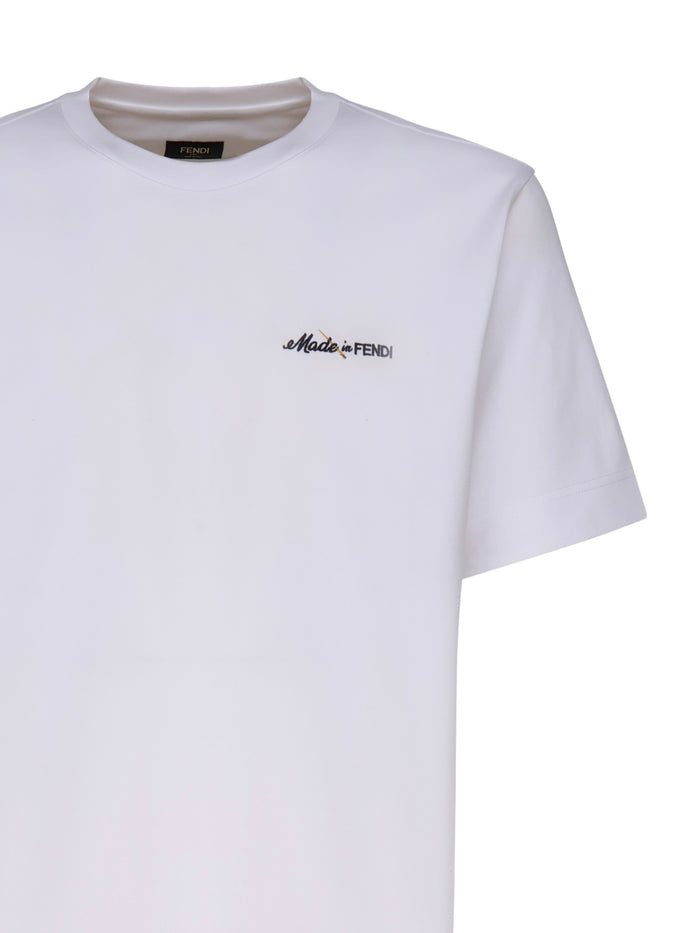 Fendi T-Shirts And Polos White Co+bott:mdp