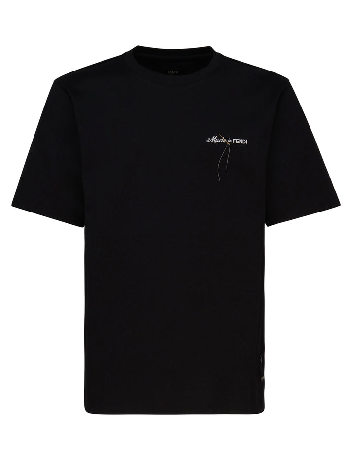 Fendi T-Shirts And Polos Black Co+bott:mdp