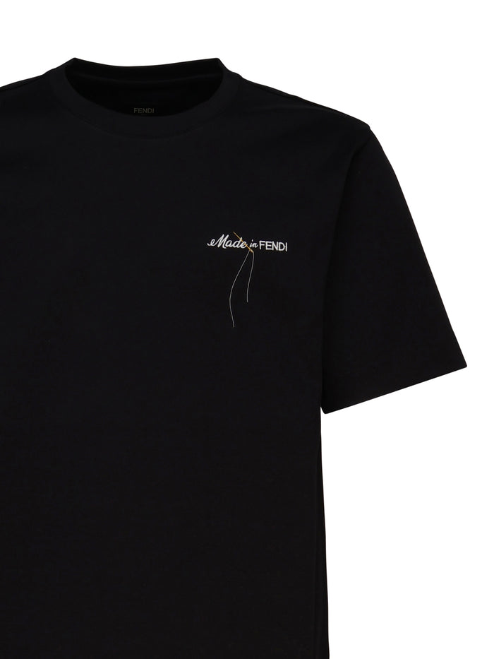 Fendi T-Shirts And Polos Black Co+bott:mdp