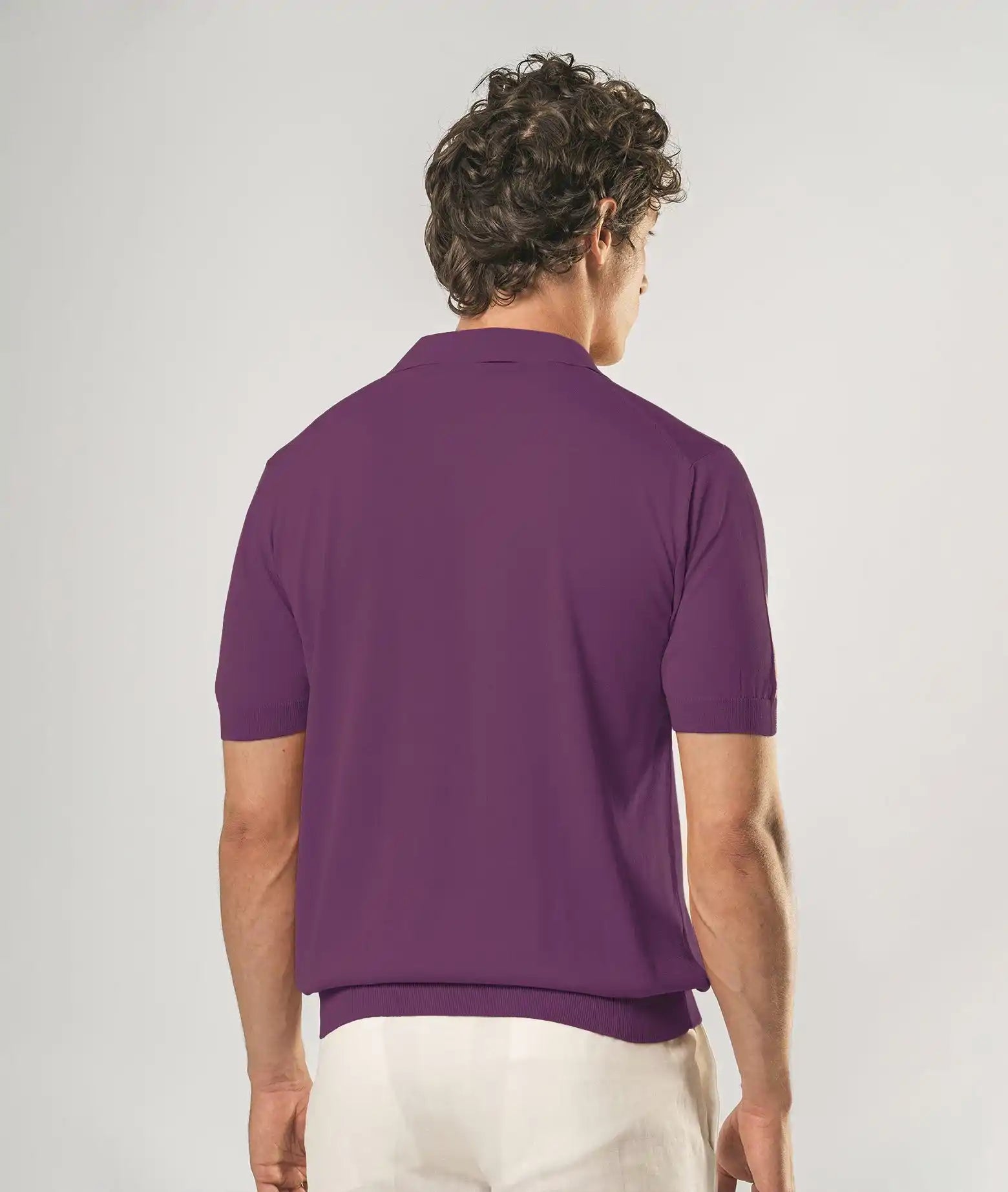 Silk Polo Tulum Teal Basic Light Kintwear