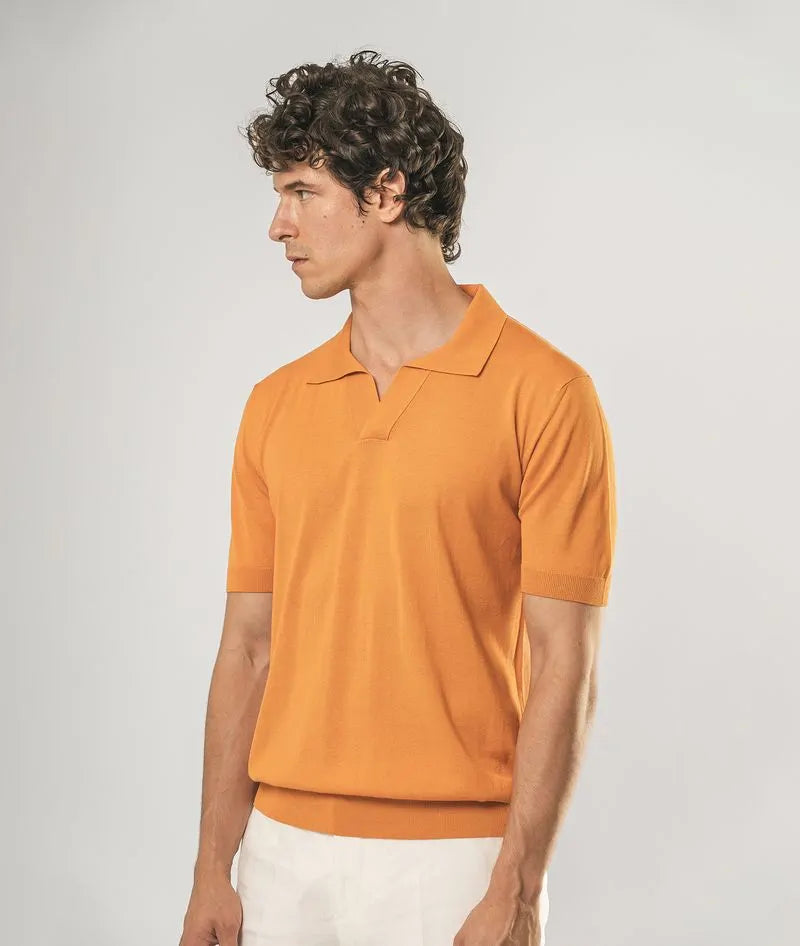 Silk Polo Tulum Red Basic Light Kintwear