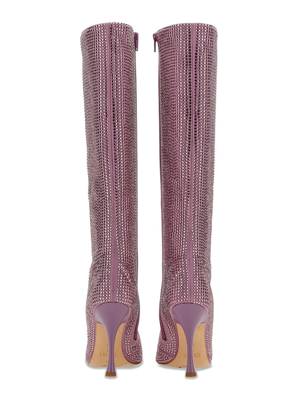 High Boot With Rhinestones Lilac Not Specified