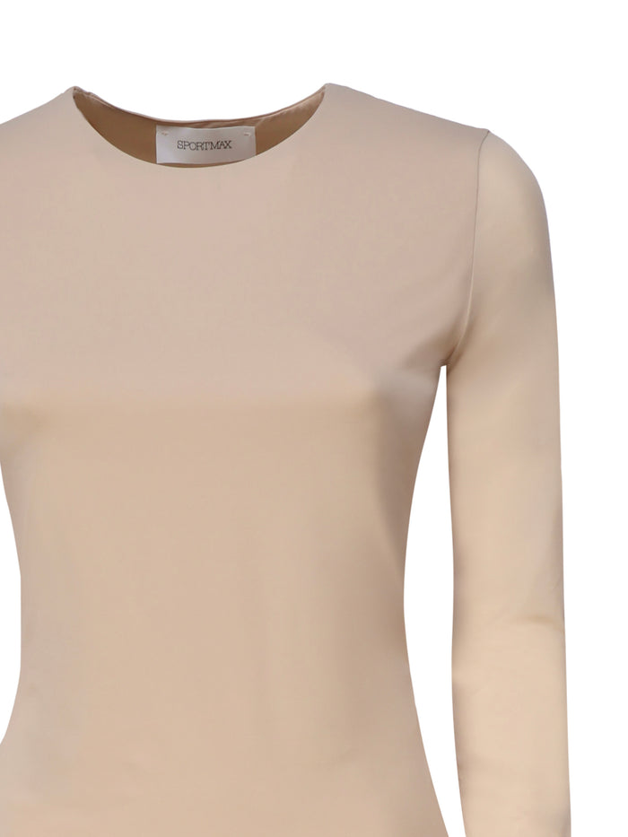 Sportmax Sweaters Beige A Maglia Poliammide