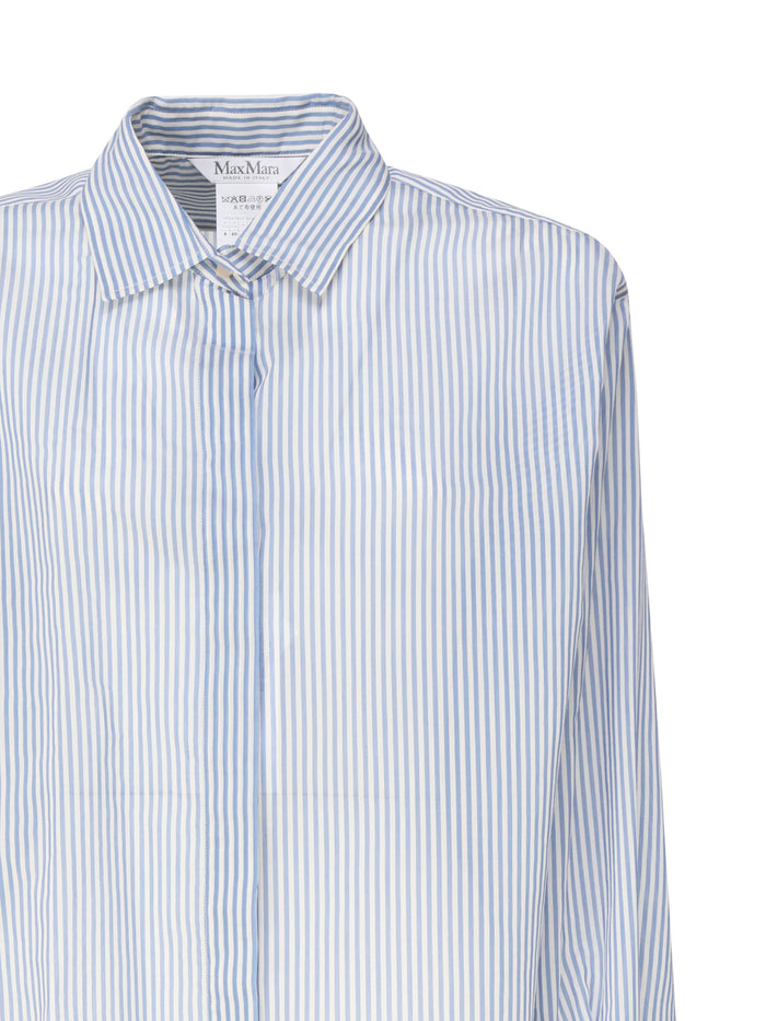 Max Mara Shirts Blue Cotone